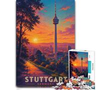 Stuttgart Germany Puzzle 1000pcs (52x38cm) Adulte | Pour partager des soirées d'hiver : ce puzzle pour adultes de 1000 pièces associe idée cadeau et passion du puzzle.