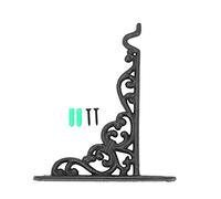 Stuurvnee Crochet en fonte fer forgé Crochet de jardin Panier de suspension mural Support Vis d'expansion