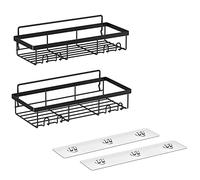 Stuurvnee Support d'organisation de douche (2 pièces), accessoires de salle de bain, panier avec support pour la douche
