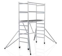 Stuver Scout Z 190 SEC+ Echafaudage 3,80 Mètres - [Pliable peu encombrant] Échafaudages - Echafaudage jardin - Echafaudage roulant - Échafaudage - Echaffaudage - Échafaudage roulant