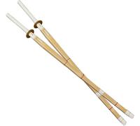 STUYKDIA Épée de samouraï en Bambou Naturel,Épées en Bois de Pratique du Kendo,Katana Japonais en Bois Fait à la Main pour l'entraînement,Les Cadeaux,Le Cosplay-2PCS||120CM