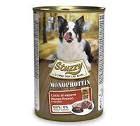 Stuzzy, Aliments humides pour Chiens Adultes au Boeuf, monoprotéique en pâté (6 boîtes de 400 g)