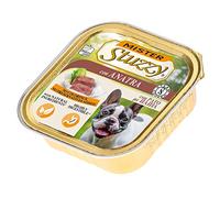 Stuzzy, Aliments humides pour Chiens Adultes au goût Canard, pâté et viandes en Morceaux - Total 3,3 kg (22 bacs de 150G)