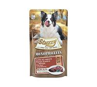 Stuzzy, Monoprotéine Grain & sans Gluten, Aliments humides pour Chiens Adultes avec Boeuf Frais et myrtilles préparés en pâté - Total 1,8 kg (12 enveloppes de 150 G)