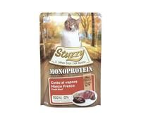 Stuzzy, Monoprotéine Grain & sans Gluten, Nourriture Humide complète pour Chats Adultes avec Boeuf, en pâté (20 enveloppes de 85 g)