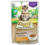 Stuzzy, Nourriture Humide pour Chats stérilisés au Poulet, en bouchées - (24 enveloppes de 85 g)