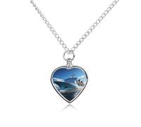 STVNKML Bijoux funéraires pour animaux de compagnie - Collier urne en forme de cœur en forme de cheval noir et blanc pour cendres de chien/chat, pendentif souvenir commémoratif avec entonnoir et bijou