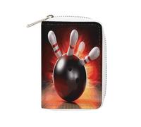 STVNKML Bowling Ball Sac à cartes en cuir pour pièces de monnaie Mini porte-monnaie Poche PU Portefeuille pour cartes d'embrayage pour homme et femme Style 16 x 11,5 cm, Style :, 16x11.5cm