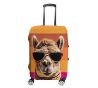 STVNKML Camel portant des lunettes de soleil - Housse de protection élastique pour bagages - Double face lavable - Pour bagages de 48 à 81 cm, blanc, XL, Fleur et animaux