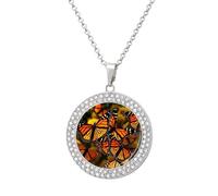 STVNKML Collier ras du cou avec pendentif en forme de papillon monarque pour femme, collier ras du cou tendance à breloques en forme de disque de diamant pour anniversaire, Saint-Valentin, cadeau de