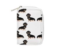 STVNKML Dachshund Weiner Sac à cartes en cuir pour animal domestique avec mini porte-monnaie en polyuréthane pour homme et femme, 16 x 11,5 cm, Style :, 16x11.5cm