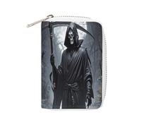 STVNKML Grim Reaper Sac à cartes en cuir pour pièces de monnaie Mini porte-monnaie en polyuréthane pour homme et femme 16 x 11,5 cm, Style :, 16x11.5cm