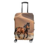 STVNKML Housse de protection pour valise, motif chevaux qui courent dans le désert, lavable, élastique, anti-rayures, double face, avec fermeture éclair pour bagages de 48,3 à 81,3 cm, blanc, S, Fleur