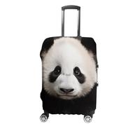 STVNKML Housse de protection pour valise, motif panda étoilé, lavable, élastique, anti-rayures, double face, avec fermeture éclair, pour bagages de 48,3 à 81,3 cm, blanc, L, Fleur et animaux