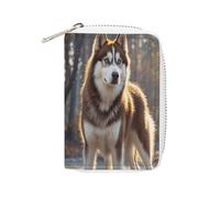 STVNKML Husky Dog Sac à cartes portable en cuir PU pour pièces de monnaie pour homme et femme, 16 x 11,5 cm, Style :, 16x11.5cm