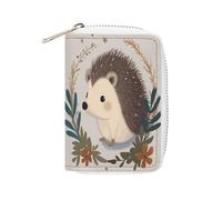 STVNKML Joli petit hérisson en cuir pour cartes, porte-monnaie, mini porte-monnaie en polyuréthane, pochette pour cartes pour homme et femme, 16 x 11,5 cm, Style :, 16x11.5cm