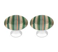 STVNKML Lot de 2 poignées de tiroir en acier inoxydable à rayures vert sauge pour placard de cuisine, commode, quincaillerie de meuble (2,8 x 2,3 cm), poignées de porte décoratives rustiques avec vis