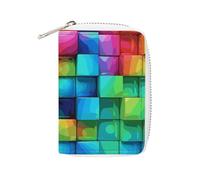 STVNKML Rainbow Color Plaid-png Sac à cartes en cuir portable pour pièces de monnaie Mini porte-monnaie Poche pour pièces de monnaie PU Portefeuille Portefeuille pour cartes d'embrayage pour femmes