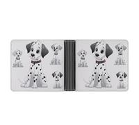 STVNKML Shih Tzu Portefeuille en cuir à deux volets avec 2 poches cachées et 6 emplacements pour cartes pour espèces, cartes et carte d'identité, Adorable dalmatien., Taille unique, Moderne
