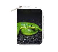 STVNKML The Green Snake Sac à cartes en cuir pour pièces de monnaie Mini porte-monnaie en polyuréthane pour homme et femme 16 x 11,5 cm, Style :, 16x11.5cm