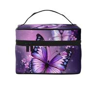 STVYUKL Belle trousse de maquillage pour femme, étanche, portable, trousse de toilette de grande capacité, poignée sur le dessus, fermeture éclair, organiseur de maquillage
