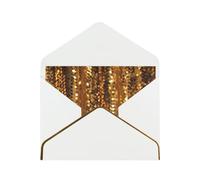 STVYUKL Carte de vœux avec enveloppes blanches, carte « Thinking of You » à paillettes dorées scintillantes, cartes d'invitation de mariage, cartes vierges pour toutes les occasions 10 x 15 cm
