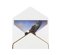 STVYUKL Carte de vœux avec enveloppes blanches, carte « Thinking of You » - Aigle à tête blanche volant - Happy Birthday Wedding Invitation - Cartes vierges pour toutes les occasions 10 x 15 cm