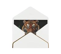 STVYUKL Carte de vœux avec enveloppes blanches, carte « Thinking of You » avec tigre et pattes, carte d'invitation de mariage, cartes vierges pour toutes les occasions 10,2 x 15,2 cm
