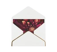 STVYUKL Carte de vœux avec enveloppes blanches, carte « Thinking of You » - Bordeaux - Fleur artistique - Joyeux anniversaire, mariage, invitation - Cartes vierges pour toutes les occasions 10 x 15 cm