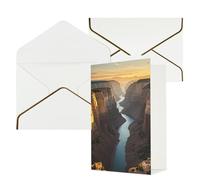 STVYUKL Carte de vœux avec enveloppes blanches, carte « Thinking of You » Canyon at Sunset Happy Birthday Wedding Invitation vierges pour toutes les occasions 10,2 x 15,2 cm