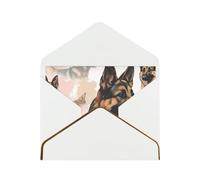 STVYUKL Carte de vœux avec enveloppes blanches, carte « Thinking of You », carte vierge pour les amoureux des chiens de berger allemand, cartes d'invitation de mariage, cartes vierges pour toutes les