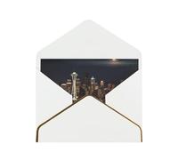 STVYUKL Carte de vœux avec enveloppes blanches, carte « Thinking of You » City Seattle - Joyeux anniversaire, mariage, invitation vierge pour toutes les occasions 10 x 15 cm