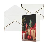 STVYUKL Carte de vœux avec enveloppes blanches, carte « Thinking of You » - Décoration de Noël - Cadeau de Noël, anniversaire, mariage, invitation - Cartes vierges pour toutes les occasions - 10 x 15