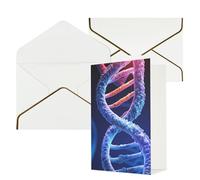 STVYUKL Carte de vœux avec enveloppes blanches, carte « Thinking of You » - DNA Genetic Helix - Happy Birthday Wedding Invitation - Cartes vierges pour toutes les occasions 10 x 15 cm