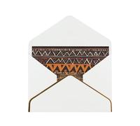 STVYUKL Carte de vœux avec enveloppes blanches, carte « Thinking of You » en tissu africain tribal pour joyeux anniversaire mariage cartes vierges pour toutes les occasions 10,2 x 15,2 cm