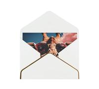 STVYUKL Carte de vœux avec enveloppes blanches, carte « Thinking of You » - Girafe portant des lunettes de soleil - Invitation de mariage - Cartes vierges pour toutes les occasions 10 x 15 cm