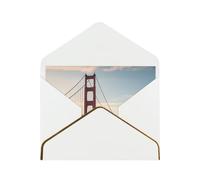 STVYUKL Carte de vœux avec enveloppes blanches, carte « Thinking of You » - Golden Gate Bridge - Happy Birthday Wedding Invitation - Cartes vierges pour toutes les occasions 10 x 15 cm