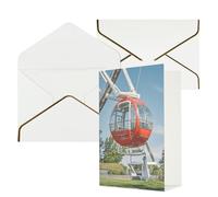STVYUKL Carte de vœux avec enveloppes blanches, carte « Thinking of You » - Grande roue - Joyeux anniversaire mariage invitation vierge pour toutes les occasions 10,2 x 15,2 cm