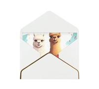 STVYUKL Carte de vœux avec enveloppes blanches, carte « Thinking of You » - Lama Alpaga - Happy Birthday Wedding Invitation - Cartes vierges pour toutes les occasions 10 x 15 cm