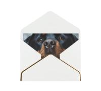 STVYUKL Carte de vœux avec enveloppes blanches, carte « Thinking of You » - Motif chiens Rottweiler - Carte vierge pour toutes les occasions - 10 x 15 cm