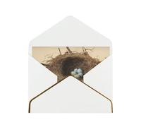 STVYUKL Carte de vœux avec enveloppes blanches, carte « Thinking of You » - Nid d'oiseaux - Joyeux anniversaire, mariage, invitation - Cartes vierges pour toutes les occasions 10 x 15 cm