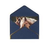 STVYUKL Carte de vœux avec enveloppes bleues, carte « Thinking of You », adorable cheval, joyeux anniversaire, mariage, invitation vierge, cartes de notes pour toutes les occasions, 10,2 x 15,2 cm