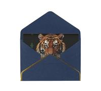 STVYUKL Carte de vœux avec enveloppes bleues, carte « Thinking of You » avec tigre et pattes, carte vierge pour toutes les occasions, 10,2 x 15,2 cm