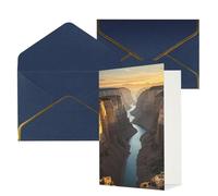 STVYUKL Carte de vœux avec enveloppes bleues, carte « Thinking of You » Canyon at Sunset Happy Birthday Wedding Invitation vierge pour toutes les occasions 10 x 15 cm