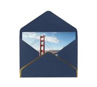 STVYUKL Carte de vœux avec enveloppes bleues, carte « Thinking of You » de San Francisco Golden Gate Bridge, carte d'invitation de mariage, cartes vierges pour toutes les occasions 10,2 x 15,2 cm