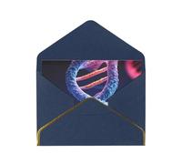 STVYUKL Carte de vœux avec enveloppes bleues, carte « Thinking of You » - DNA Genetic Helix - Happy Birthday Wedding Invitation - Cartes vierges pour toutes les occasions 10 x 15 cm