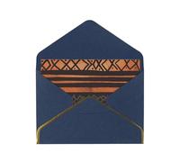 STVYUKL Carte de vœux avec enveloppes bleues, carte « Thinking of You » en tissu africain tribal pour joyeux anniversaire mariage cartes vierges pour toutes les occasions 10 x 15 cm