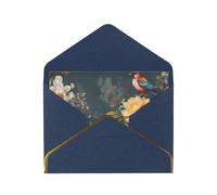 STVYUKL Carte de vœux avec enveloppes bleues, carte « Thinking of You » - Fleurs et oiseaux - Invitation de mariage - Cartes vierges pour toutes les occasions 10 x 15 cm