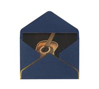 STVYUKL Carte de vœux avec enveloppes bleues, carte « Thinking of You » - Guitare Old West - Happy Birthday Wedding Invitation - Cartes vierges pour toutes les occasions 10 x 15 cm