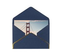 STVYUKL Carte de vœux avec enveloppes bleues, carte « Thinking of You » - Pont du Golden Gate Bridge - Cartes vierges pour toutes les occasions - 10,2 x 15,2 cm